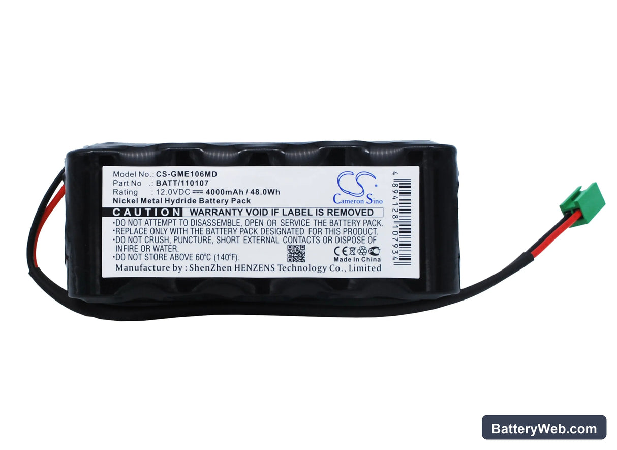 McGaw Horizon Infusion Pump 501-305 Replacement Battery, 12V, 4000mAh, Ni-MH 1