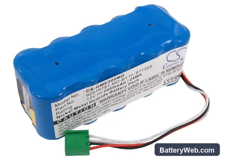 GE Monitor Dash 2000 Replacement Battery, 12V, 2000mAh, Ni-MH 1