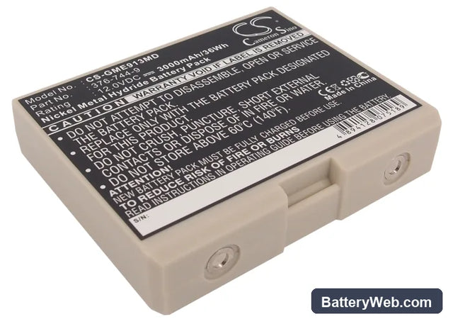GE Hellige Defibrillator Replacement Battery, 12V, 3000mAh, Ni-MH 1