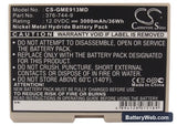 GE Hellige Defibrillator Replacement Battery, 12V, 3000mAh, Ni-MH 5
