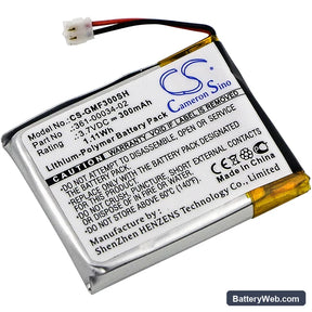 Garmin Fenix 3 Replacement Battery, 3.7V, 300mAh, Li-Polymer 1