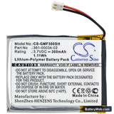 Garmin Fenix 3 Replacement Battery, 3.7V, 300mAh, Li-Polymer 3