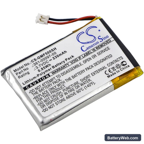 Garmin Approach S60 Replacement Battery, 3.7V, 230mAh, Li-Polymer 1