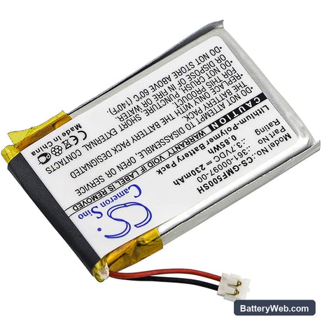 Garmin Approach S60 Replacement Battery, 3.7V, 230mAh, Li-Polymer 2