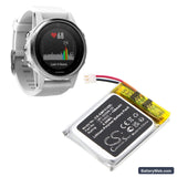 Garmin Fenix 5S Replacement Battery, 3.7V, 150mAh, Li-Polymer 6