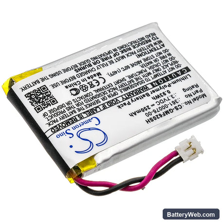 Garmin Forerunner 620 Replacement Battery, 3.7V, 250mAh, Li-Polymer 2