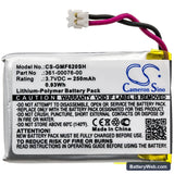 Garmin Forerunner 620 Replacement Battery, 3.7V, 250mAh, Li-Polymer 3