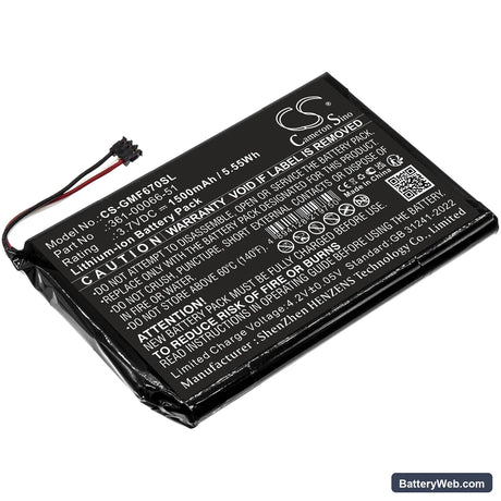 Garmin Fleet 670 LM TRUCK Replacement Battery, 3.7V, 1500mAh, Li-ion 1