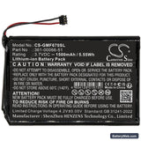 Garmin Fleet 670 LM TRUCK Replacement Battery, 3.7V, 1500mAh, Li-ion 3