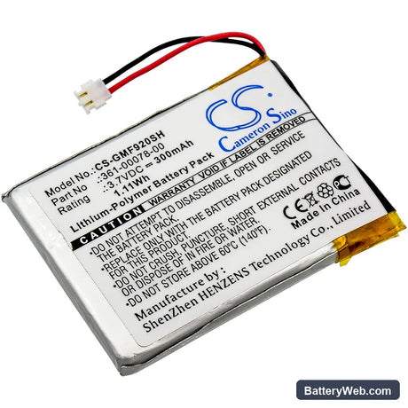 Garmin Forerunner 920XT Replacement Battery, 3.7V, 300mAh, Li-Polymer 1