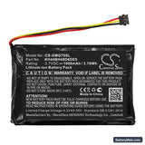 Garmin Approach G7 Replacement Battery, 3.7V, 1000mAh, Li-ion 3