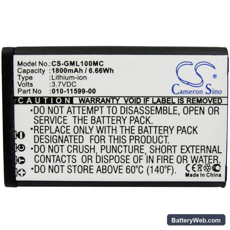 Garmin VIRB Replacement Battery, 3.7V, 1800mAh, Li-ion 5