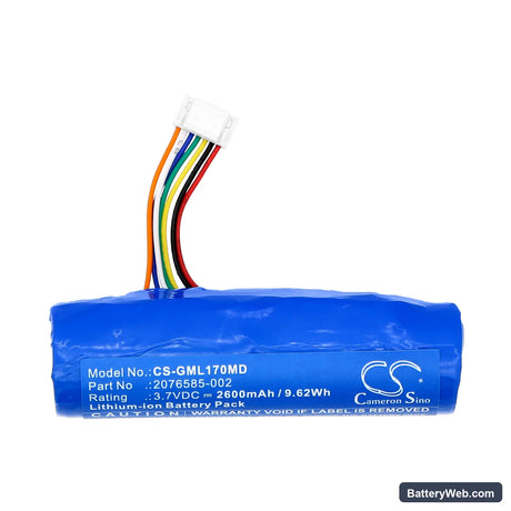 GE Mack Link Replacement Battery, 3.7V, 2600mAh, Li-ion 3