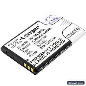 Garmin 010-01055-15 Replacement Battery, 3.7V, 1200mAh, Li-ion 1