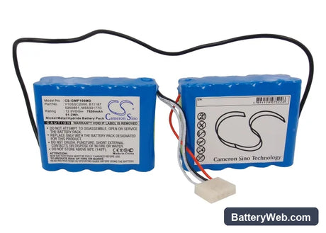Criticon Pro 100 Replacement Battery, 12V, 7600mAh, Ni-MH 5