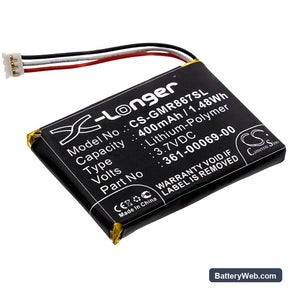 Garmin Barklimiter Deluxe Replacement Battery, 3.7V, 400mAh, Li-Polymer 1