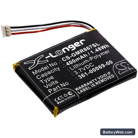 Garmin Barklimiter Deluxe Replacement Battery, 3.7V, 400mAh, Li-Polymer 1