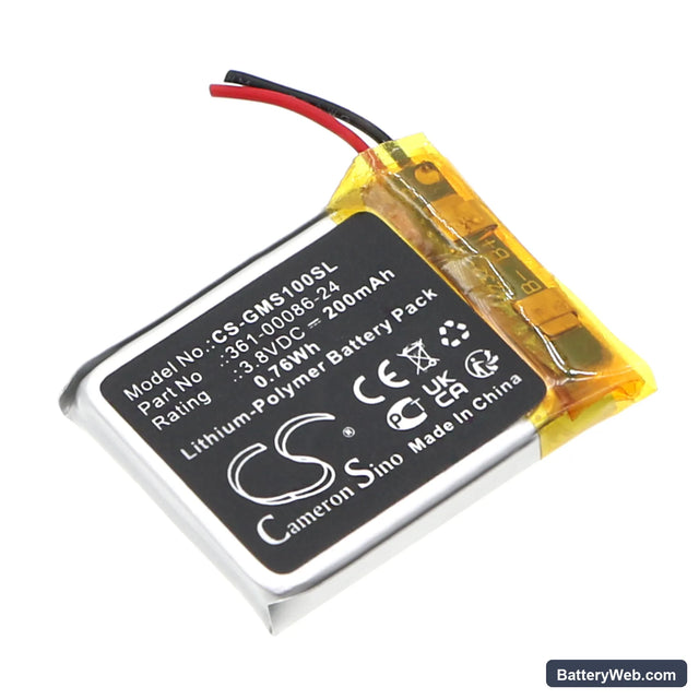 Garmin Instinct Solar GPS Replacement Battery, 3.8V, 200mAh, Li-Polymer 1