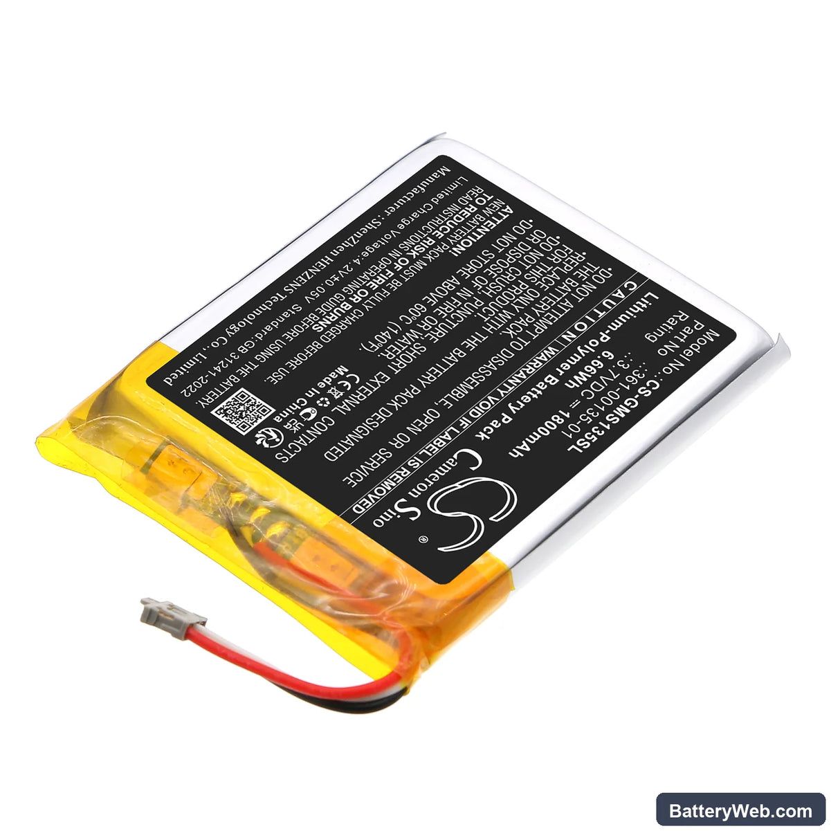 Garmin EDGE 1040 Replacement Battery, 3.7V, 1800mAh, Li-Polymer 2