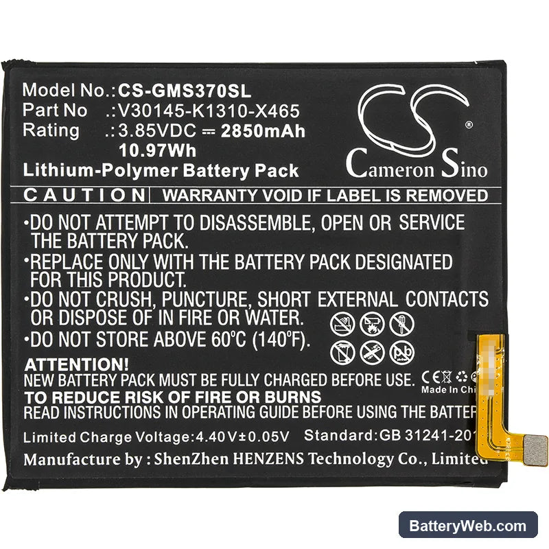 Gigaset GS370 Replacement Battery, 3.85V, 2850mAh, Li-Polymer 3