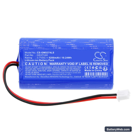 Gama Sonic 101822 Replacement Battery, 3.7V, 5200mAh, Li-ion 3