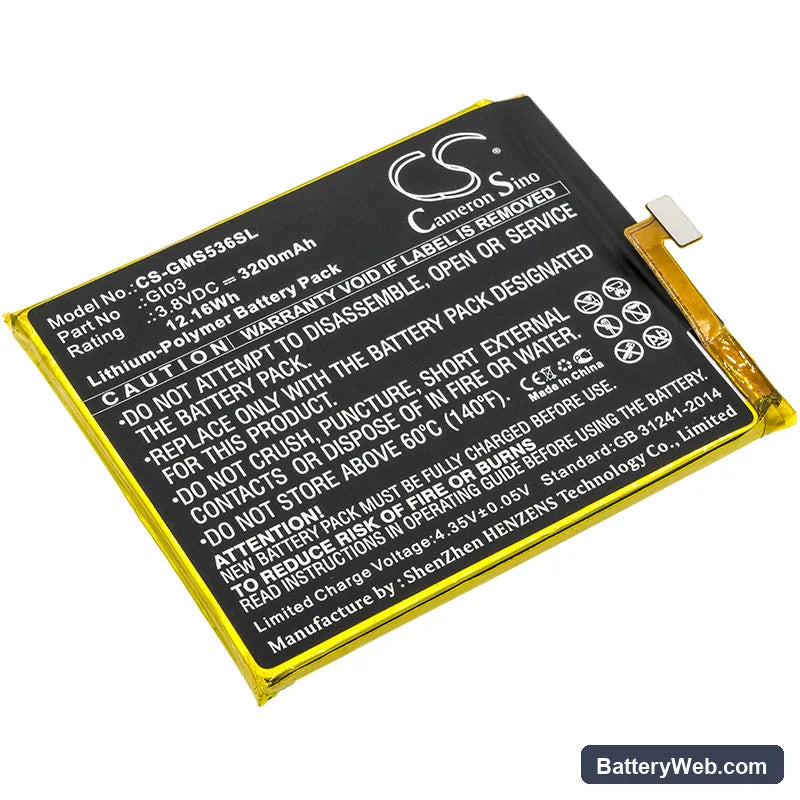 Gigaset ME pure Replacement Battery, 3.8V, 3200mAh, Li-Polymer 1
