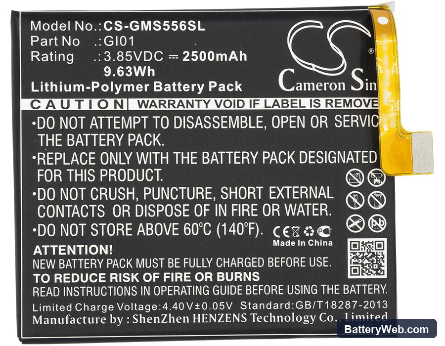 Gigaset ME Replacement Battery, 3.85V, 2500mAh, Li-Polymer 5