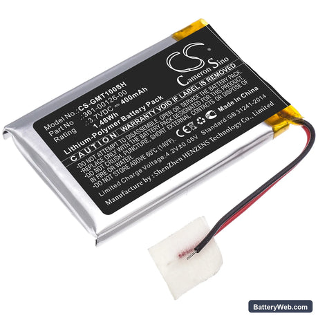 Garmin Tactix Delta Replacement Battery, 3.7V, 400mAh, Li-Polymer 1