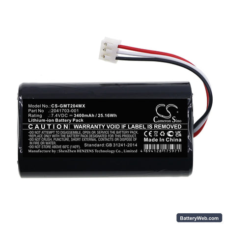 GE FRU Mini Telemetry Transmitter Replacement Battery, 7.4V, 3400mAh, Li-ion 3