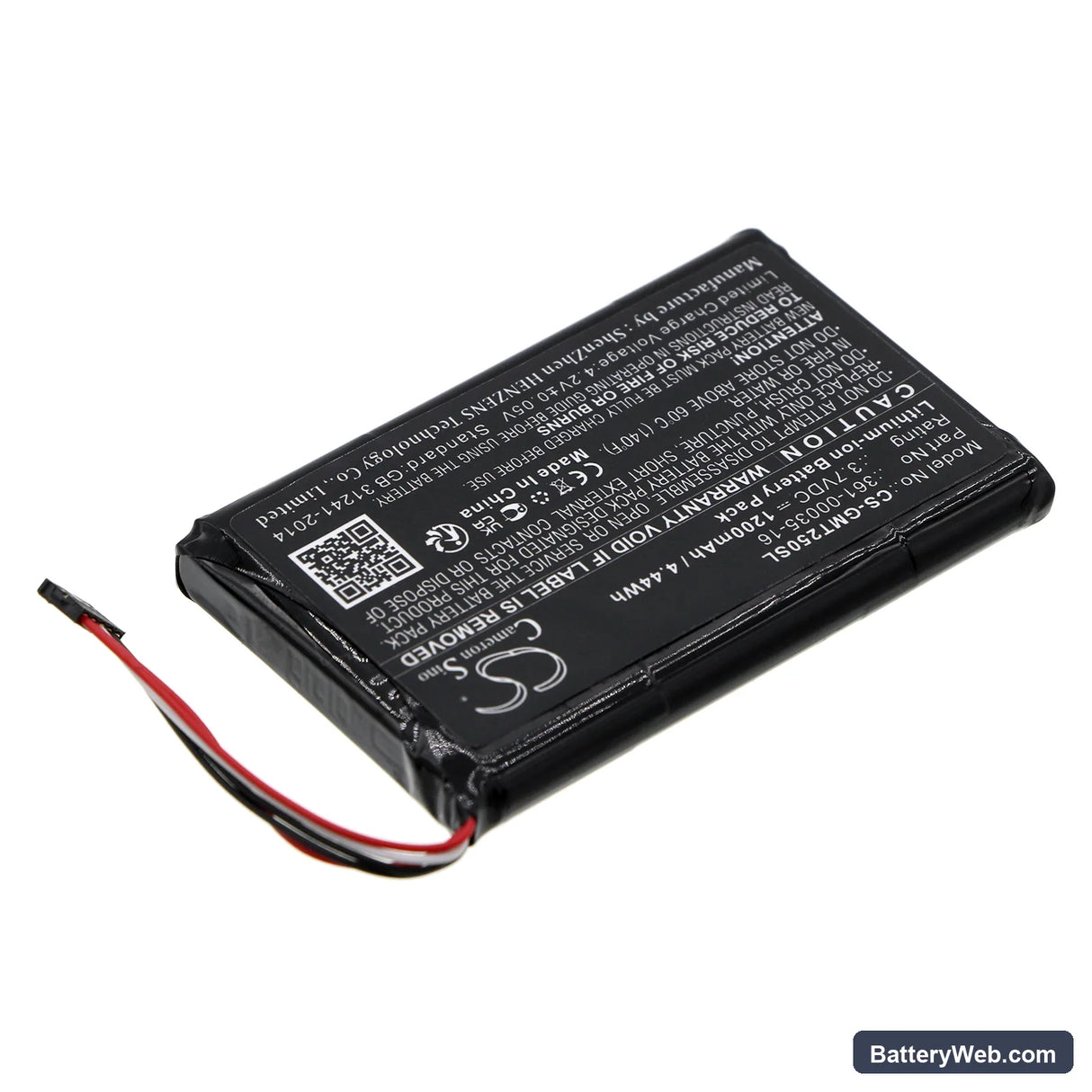 Garmin TT25 GPS dog tracking collars Replacement Battery, 3.7V, 1200mAh, Li-ion 2