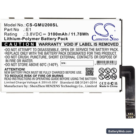 GlocalMe E1 Replacement Battery, 3.8V, 3100mAh, Li-Polymer 5