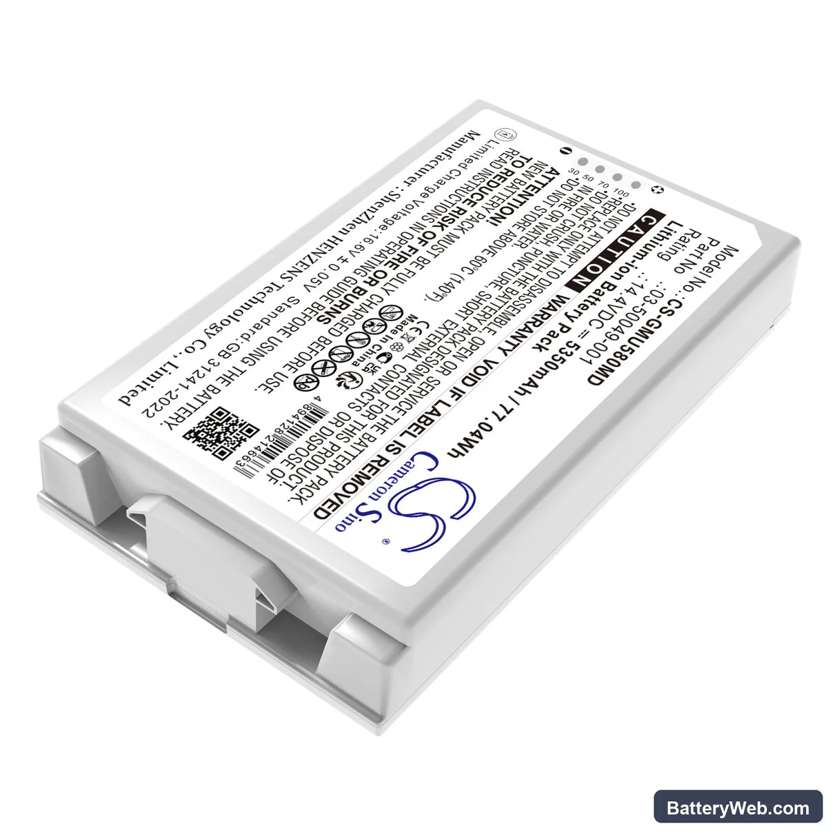 GE Versana ultrasound Replacement Battery, 14.4V, 5350mAh, Li-ion 2