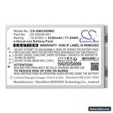 GE Versana ultrasound Replacement Battery, 14.4V, 5350mAh, Li-ion 5