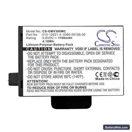 Garmin Virb 360 Replacement Battery, 3.8V, 1100mAh, Li-Polymer 3
