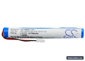 Garmin gWind Wireless Replacement Battery, 2.4V, 700mAh, Ni-MH 1
