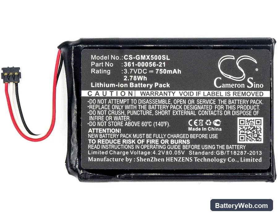 Garmin Driveluxe 50 LMTHD Replacement Battery, 3.7V, 750mAh, Li-ion 3