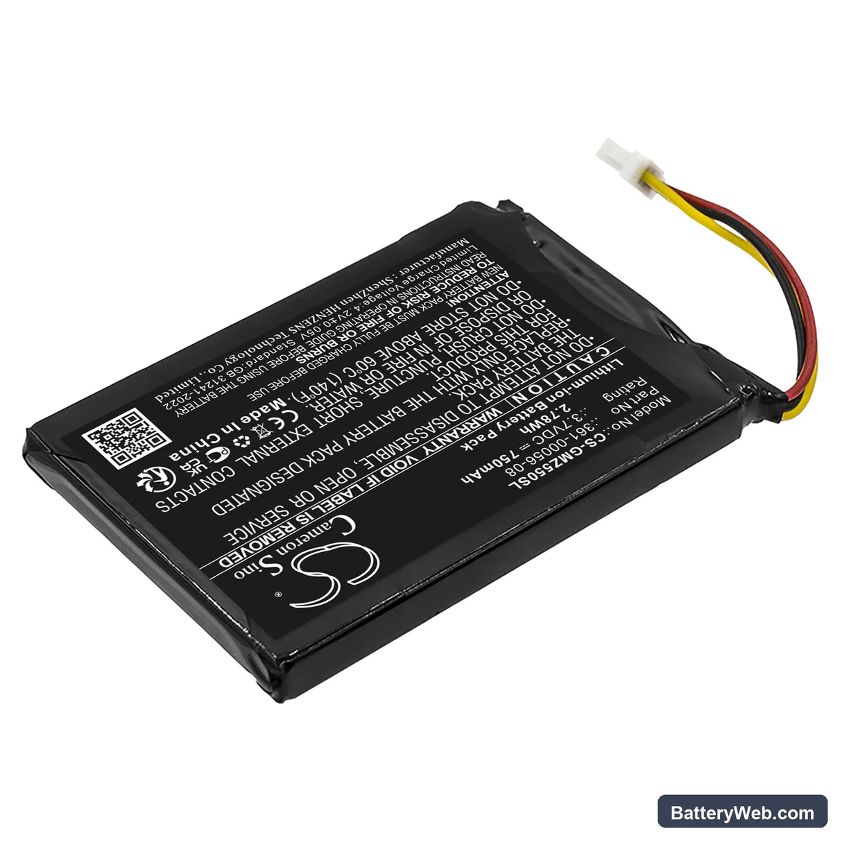 Garmin DriveSmart 5 Replacement Battery, 3.7V, 750mAh, Li-ion 2