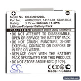 GN Netcom 9120 Replacement Battery, 3.7V, 340mAh, Li-Polymer 5
