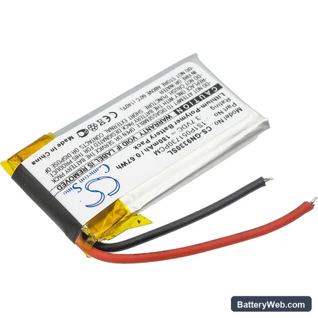 GN Netcom 9330 Replacement Battery, 3.7V, 180mAh, Li-Polymer 2