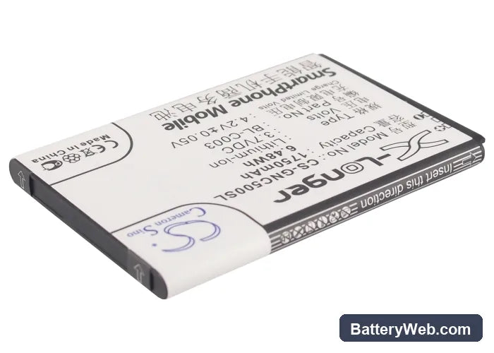 GIONEE C500 Replacement Battery, 3.7V, 1750mAh, Li-ion 2