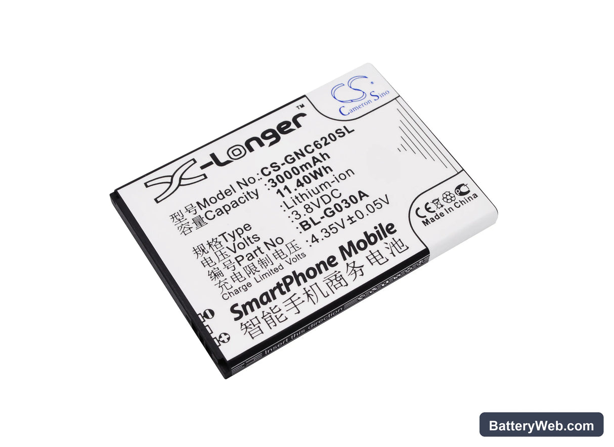GIONEE GN181 Replacement Battery, 3.8V, 3000mAh, Li-ion 1