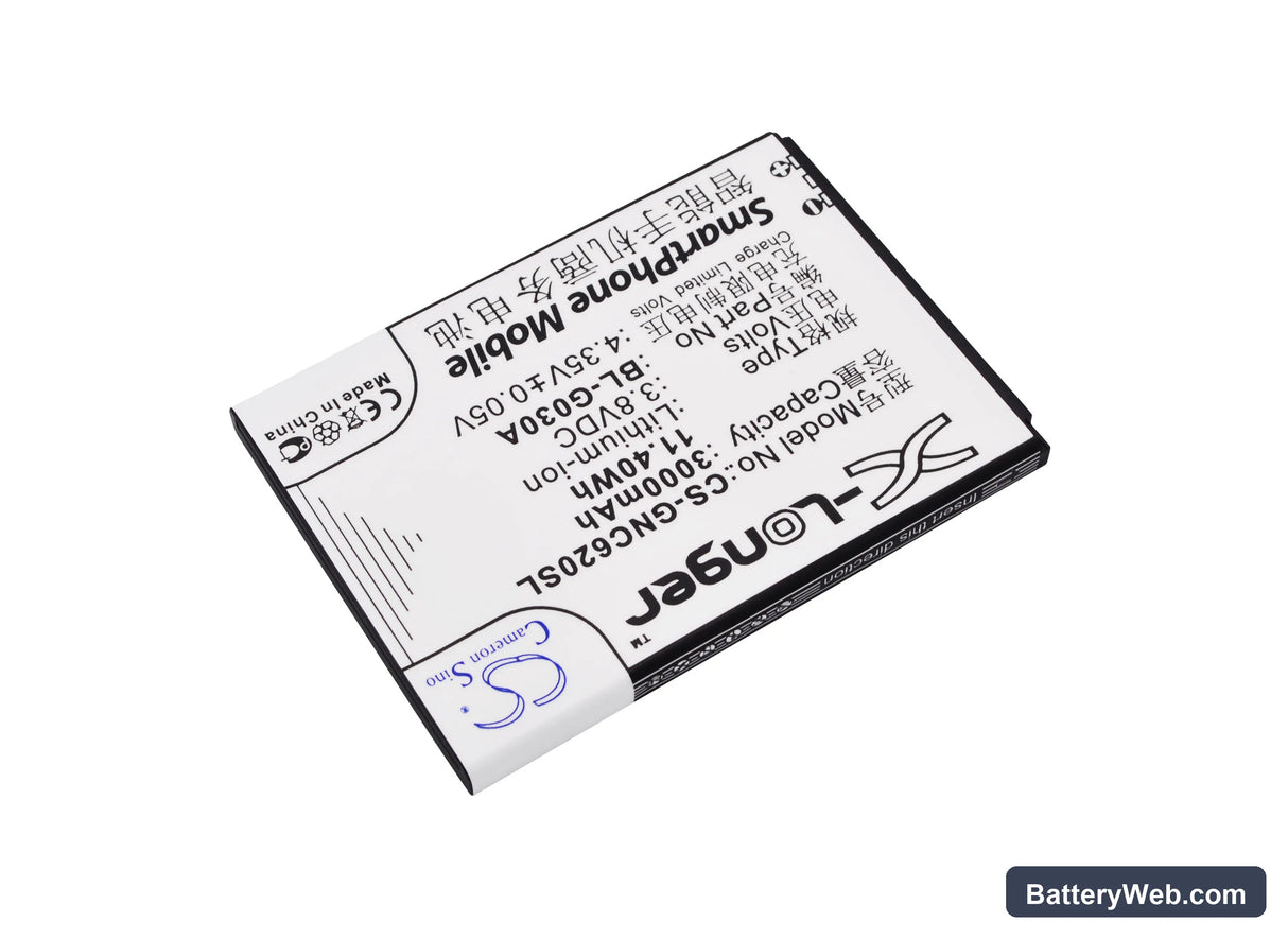 GIONEE GN181 Replacement Battery, 3.8V, 3000mAh, Li-ion 2