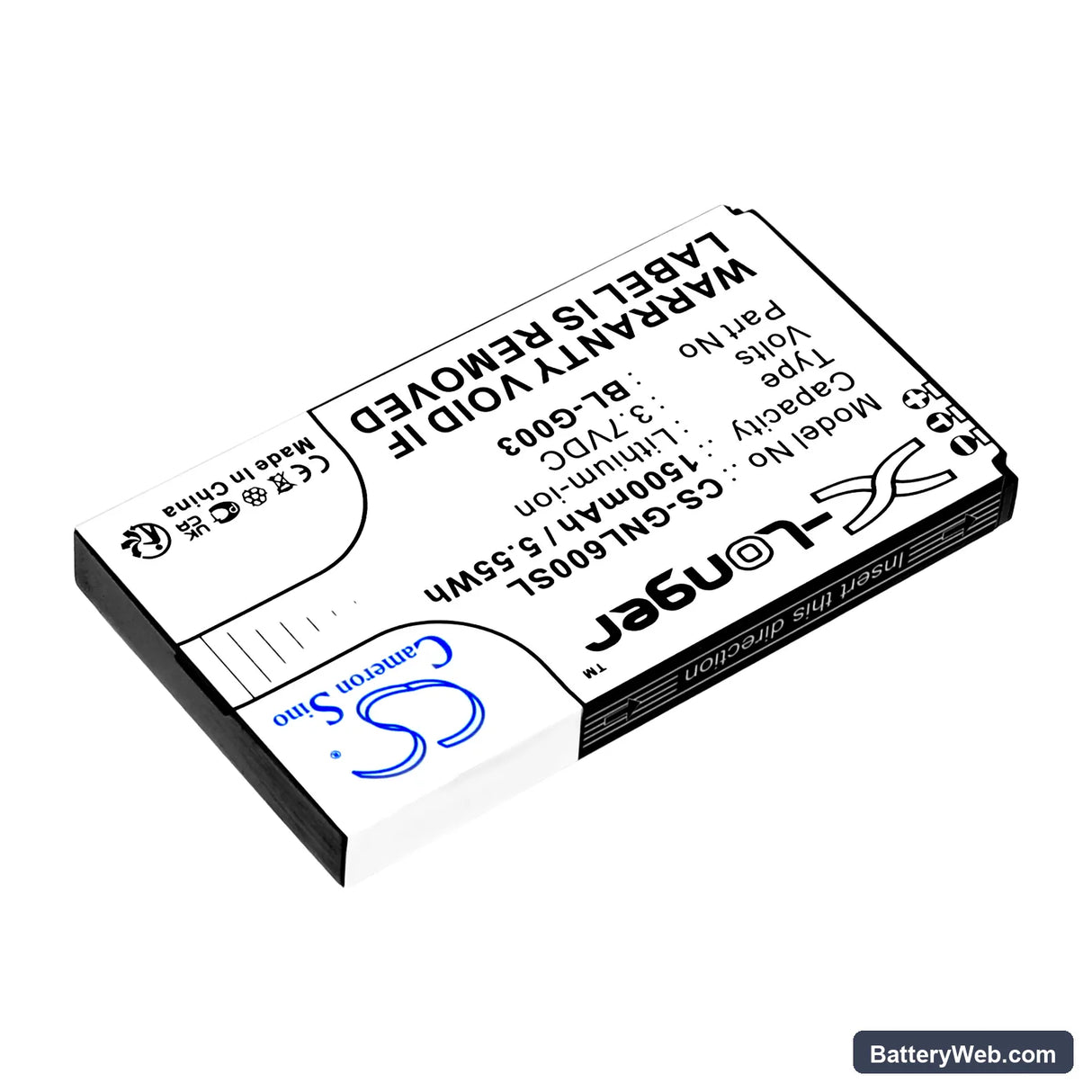 GIONEE L601 Replacement Battery, 3.7V, 1500mAh, Li-ion 2
