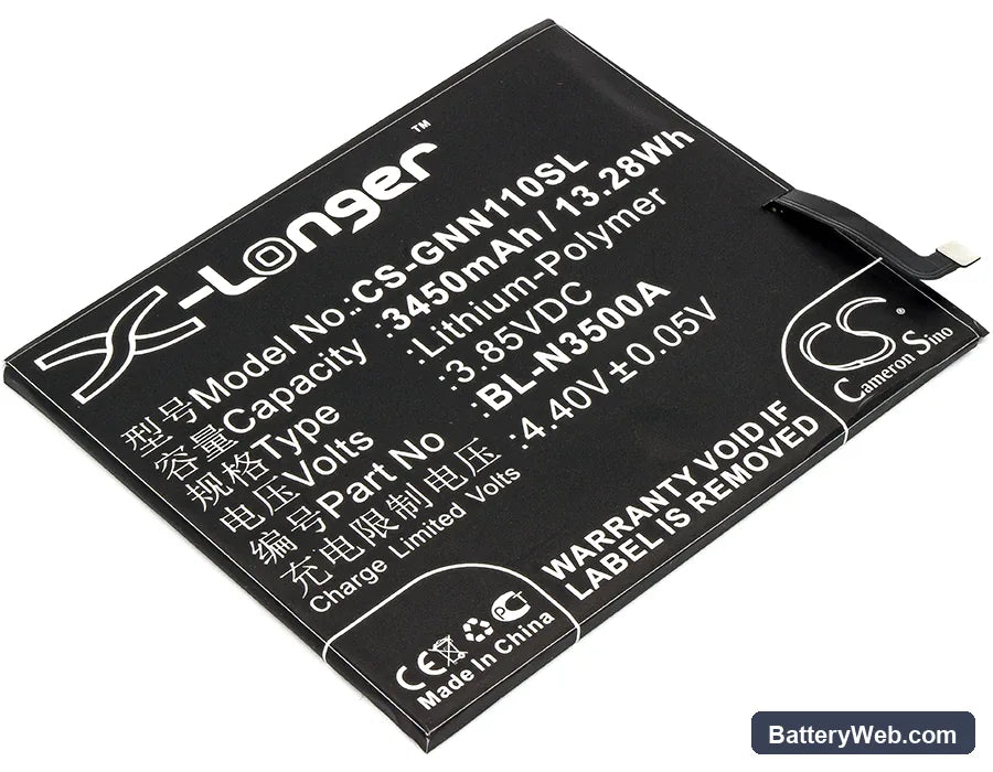 GIONEE Elife S10 Replacement Battery, 3.85V, 3450mAh, Li-Polymer 1
