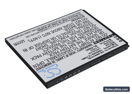 GIONEE GN151 Replacement Battery, 3.7V, 1550mAh, Li-ion 3