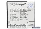 GIONEE GN320 Replacement Battery, 3.7V, 1550mAh, Li-ion 5