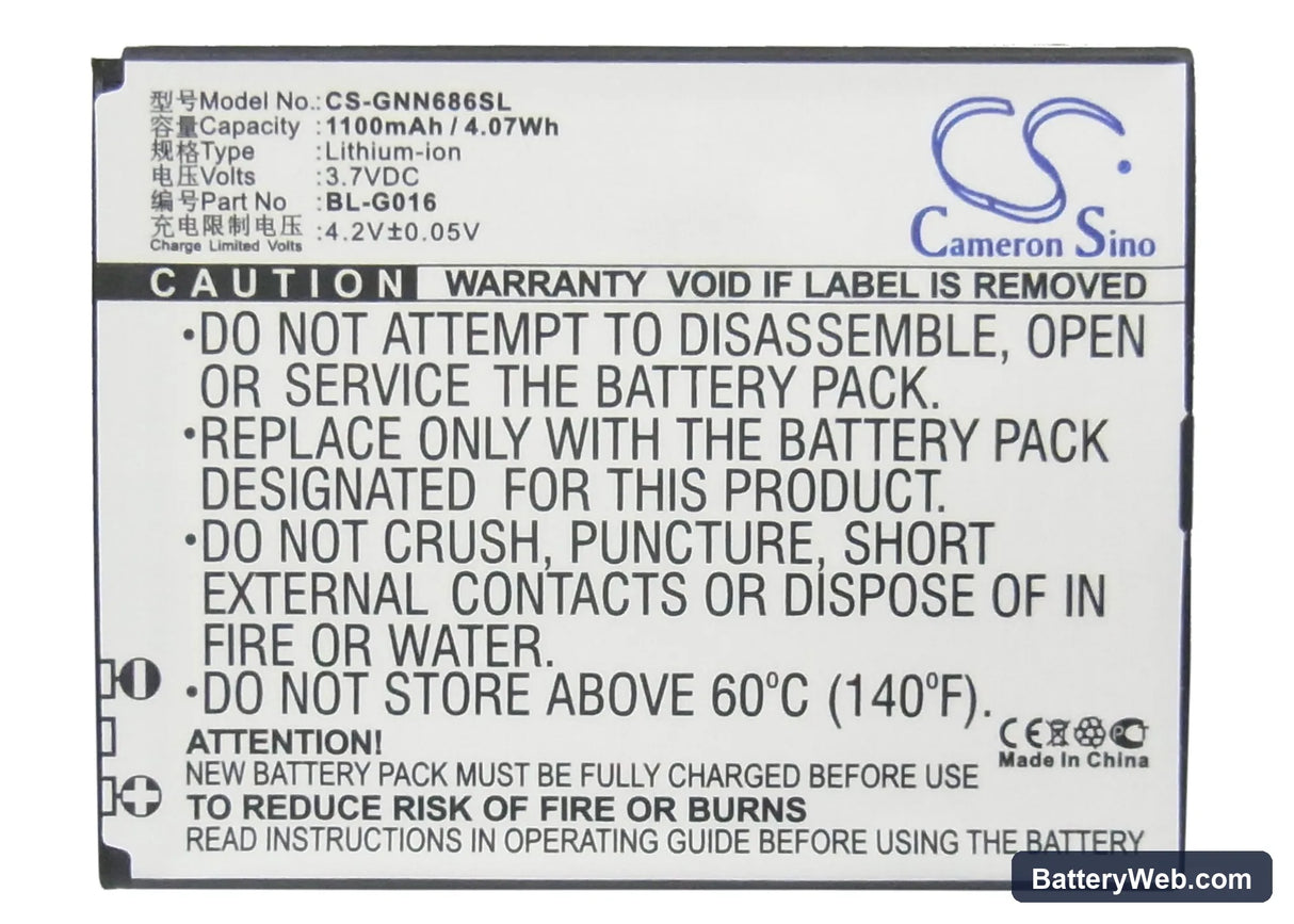 NGM Wemove Legende Replacement Battery, 3.7V, 1100mAh, Li-ion 5