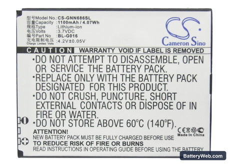 NGM Wemove Legende Replacement Battery, 3.7V, 1100mAh, Li-ion 5