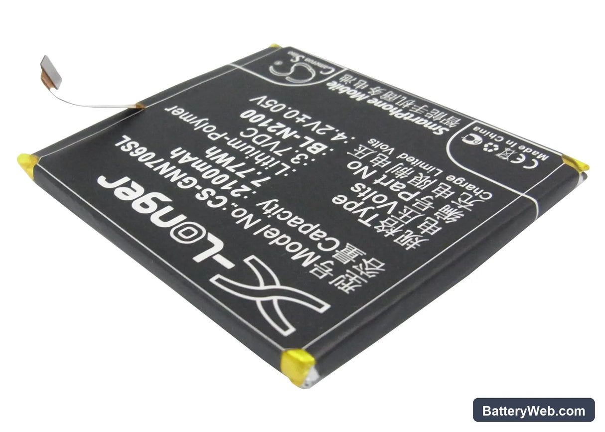 GIONEE GN706L Replacement Battery, 3.7V, 2100mAh, Li-Polymer 2