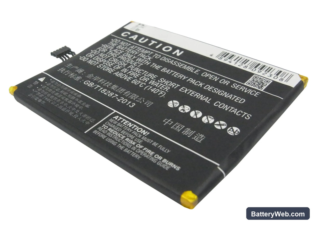 GIONEE GN878 Replacement Battery, 3.7V, 2100mAh, Li-Polymer 4